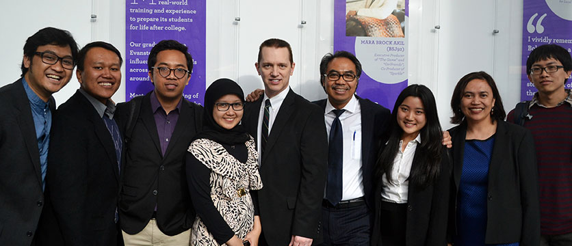 Arryman fellows meet Indonesian ambassadors.